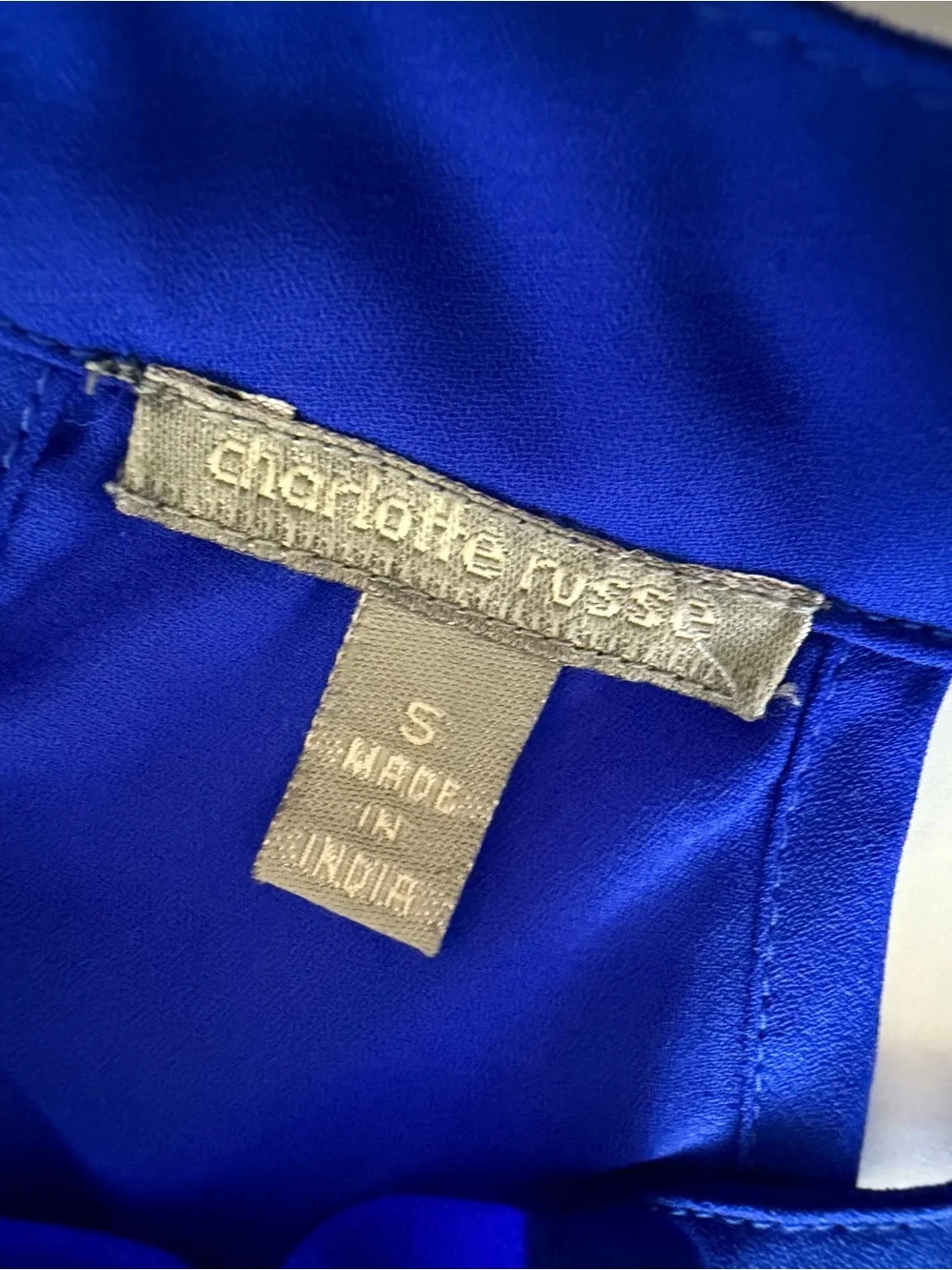 Charlotte Russe Royal Blue Halter Camisole with Ladder Strap Detail | Adult S